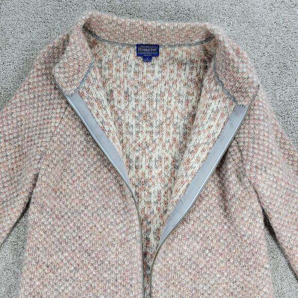 Pendleton Mohair Cardigan Sweater Womens S Woolen Mills Wool Blend Full Zip - Picture 4 of 16